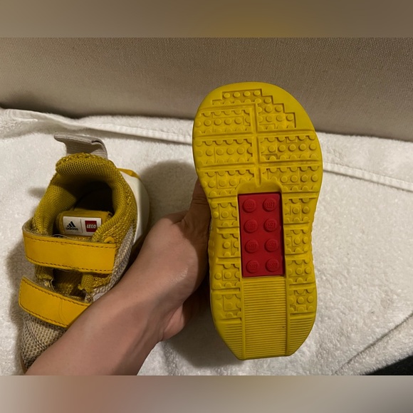 adidas x LEGO Sport Pro EL K Yellow Red Kids Preschool Running Shoes GZ2414 - Picture 6 of 16
